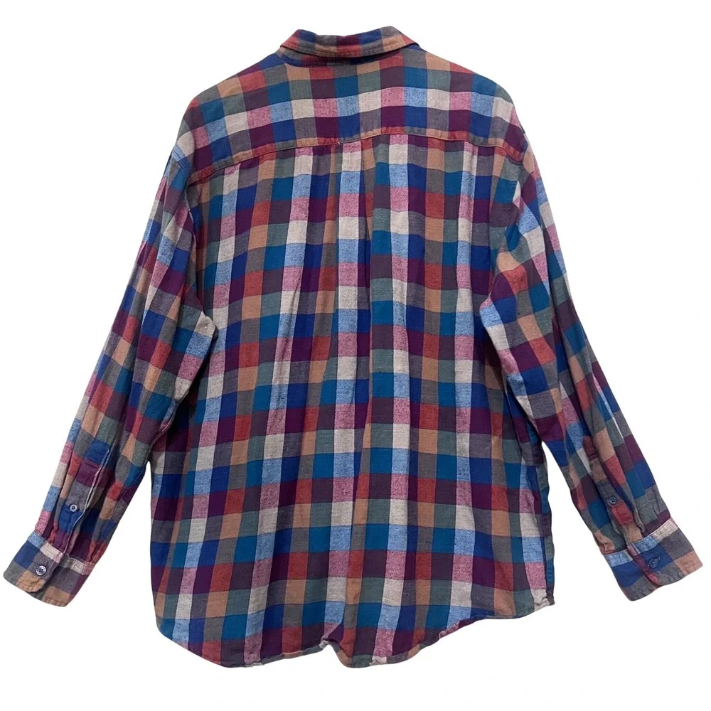 Austin Clothing Co Mens XXL Plaid Flannel Long Sleeve Button Up Shirt 100 Cotton